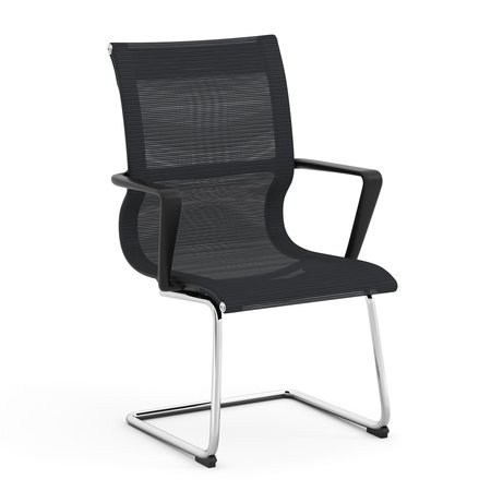 OFFICESOURCE Franklin Collection Mesh Guest Chair with Black Frame 21628MBK